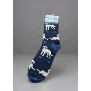 Happy Tails Yellow Labrador Crew Socks Pet Lovers One Size Fit Most
